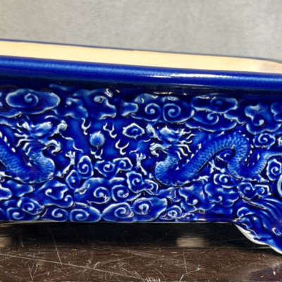 Vaso Yixing rettangolare Blu  - 27x20x11cm